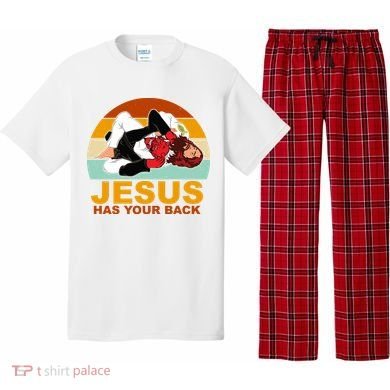 Jesus Has Your Back Fighting Devil Pajama Set