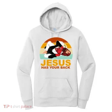 Jesus Has Your Back Fighting Devil Women's Hoodie