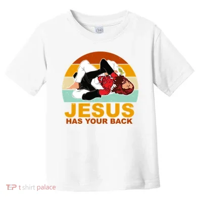 Jesus Has Your Back Fighting Devil Toddler T-Shirt