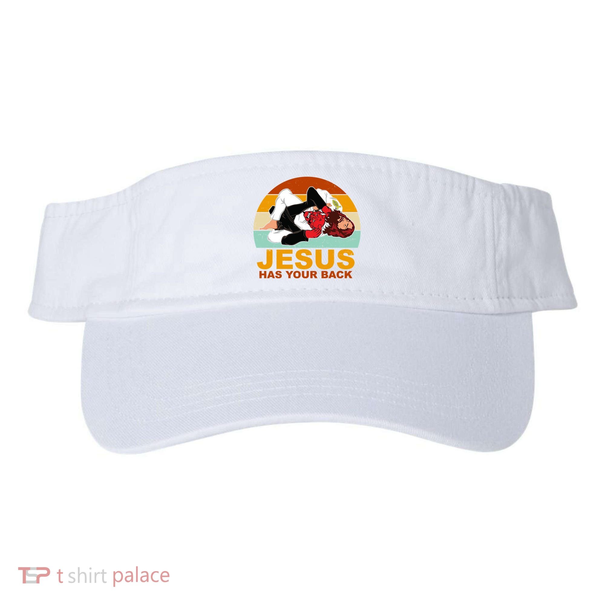 Jesus Has Your Back Fighting Devil Visor