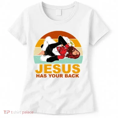 Jesus Has Your Back Fighting Devil Women's T-Shirt