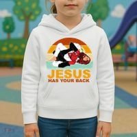 Jesus Has Your Back Fighting Devil Kids Hoodie thumb 3