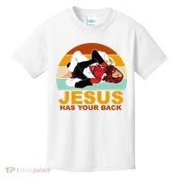 Jesus Has Your Back Fighting Devil Kids T-Shirt thumb 0