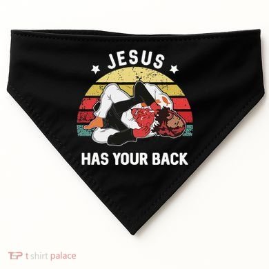 Jesus Has Your Back Jiu Jitsu Christian USA-Made Doggie Bandana