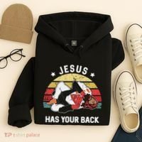 Jesus Has Your Back Jiu Jitsu Christian Hoodie thumb 4