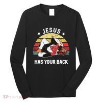 Jesus Has Your Back Jiu Jitsu Christian Long Sleeve Shirt thumb 0