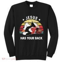 Jesus Has Your Back Jiu Jitsu Christian Sweatshirt thumb 0