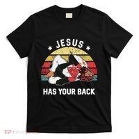 Jesus Has Your Back Jiu Jitsu Christian T-Shirt thumb 0