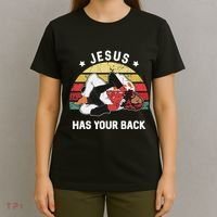 Jesus Has Your Back Jiu Jitsu Christian T-Shirt thumb 4