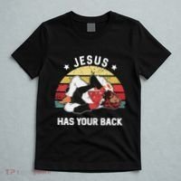 Jesus Has Your Back Jiu Jitsu Christian T-Shirt thumb 5