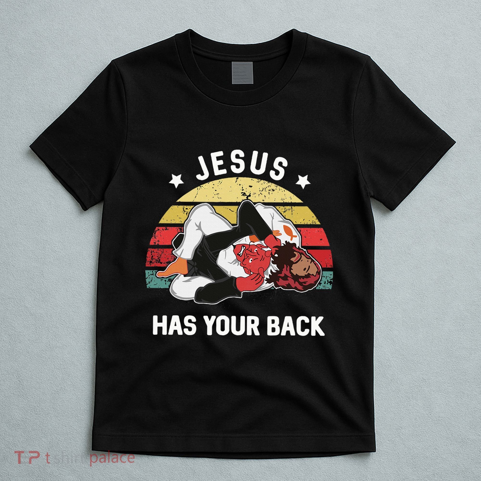 Jesus Has Your Back Jiu Jitsu Christian T-Shirt