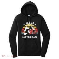 Jesus Has Your Back Jiu Jitsu Christian Women's Hoodie thumb 0