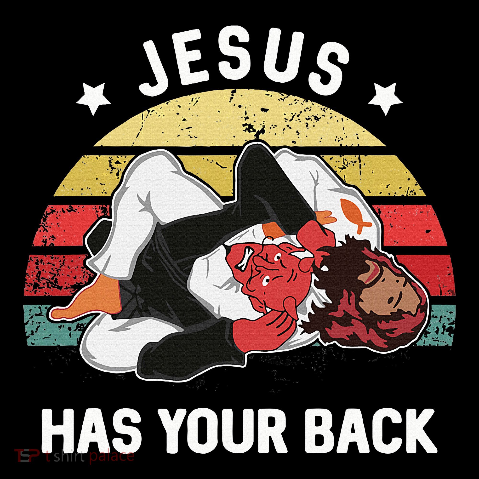 Jesus Has Your Back Jiu Jitsu Christian Women's Hoodie