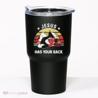 Jesus Has Your Back Jiu Jitsu Christian Tumbler thumb 0
