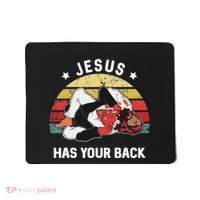 Jesus Has Your Back Jiu Jitsu Christian Mousepad thumb 0