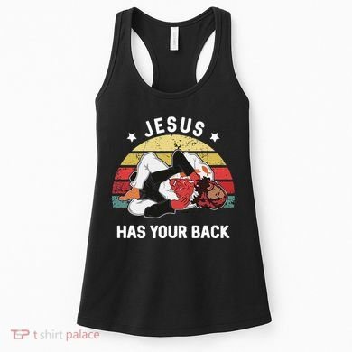 Jesus Has Your Back Jiu Jitsu Christian Women's Tank Top