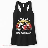 Jesus Has Your Back Jiu Jitsu Christian Women's Tank Top thumb 0