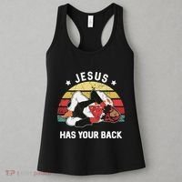 Jesus Has Your Back Jiu Jitsu Christian Women's Tank Top thumb 3