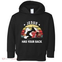 Jesus Has Your Back Jiu Jitsu Christian Toddler Hoodie thumb 0