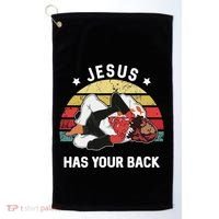 Jesus Has Your Back Jiu Jitsu Christian Golf Towel thumb 0