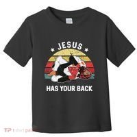 Jesus Has Your Back Jiu Jitsu Christian Toddler T-Shirt thumb 0