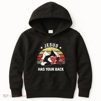 Jesus Has Your Back Jiu Jitsu Christian Kids Hoodie thumb 0
