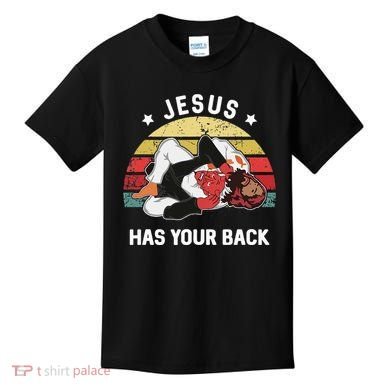 Jesus Has Your Back Jiu Jitsu Christian Kids T-Shirt