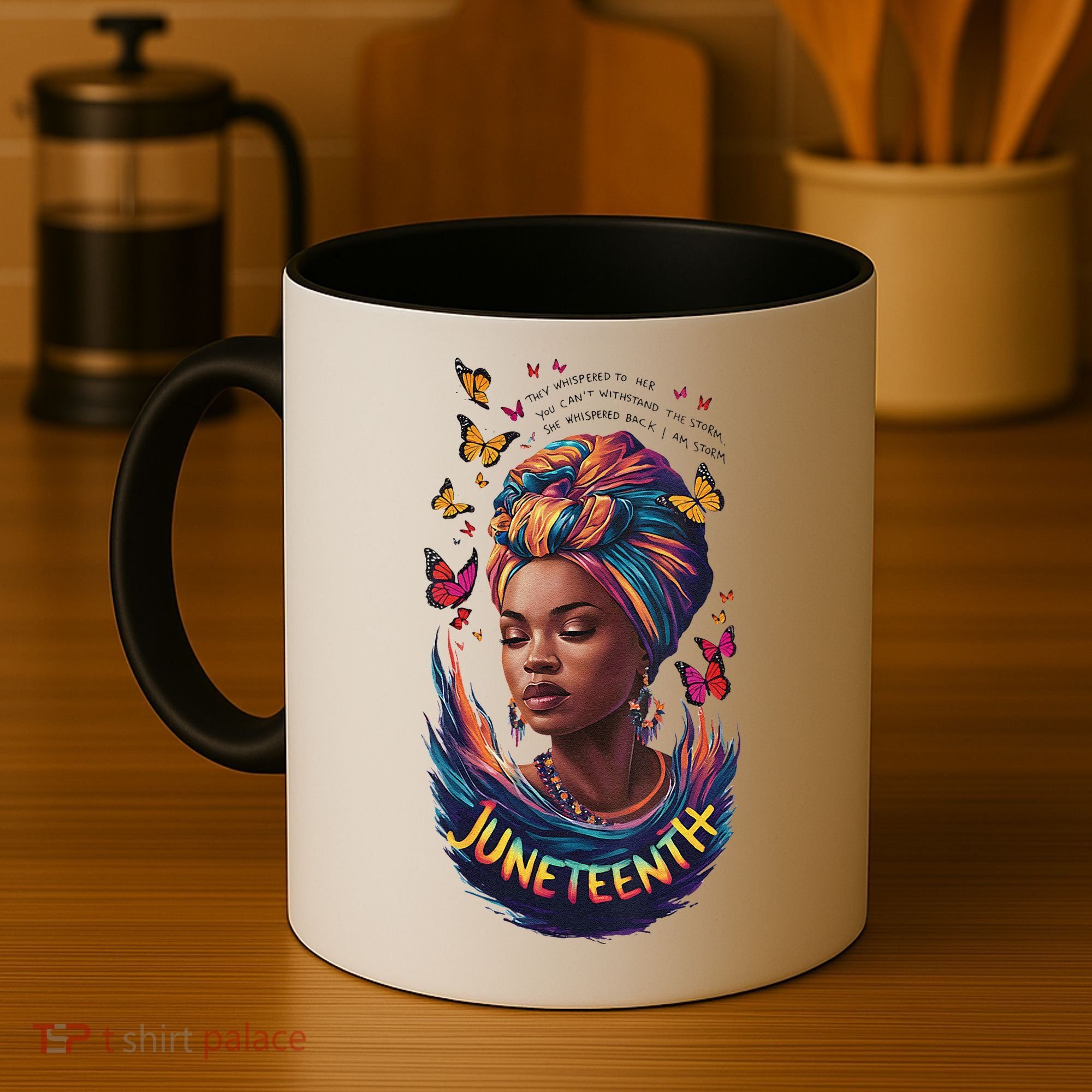 Juneteenth I Am The Storm Poem Black History Month Women Coffee Mug