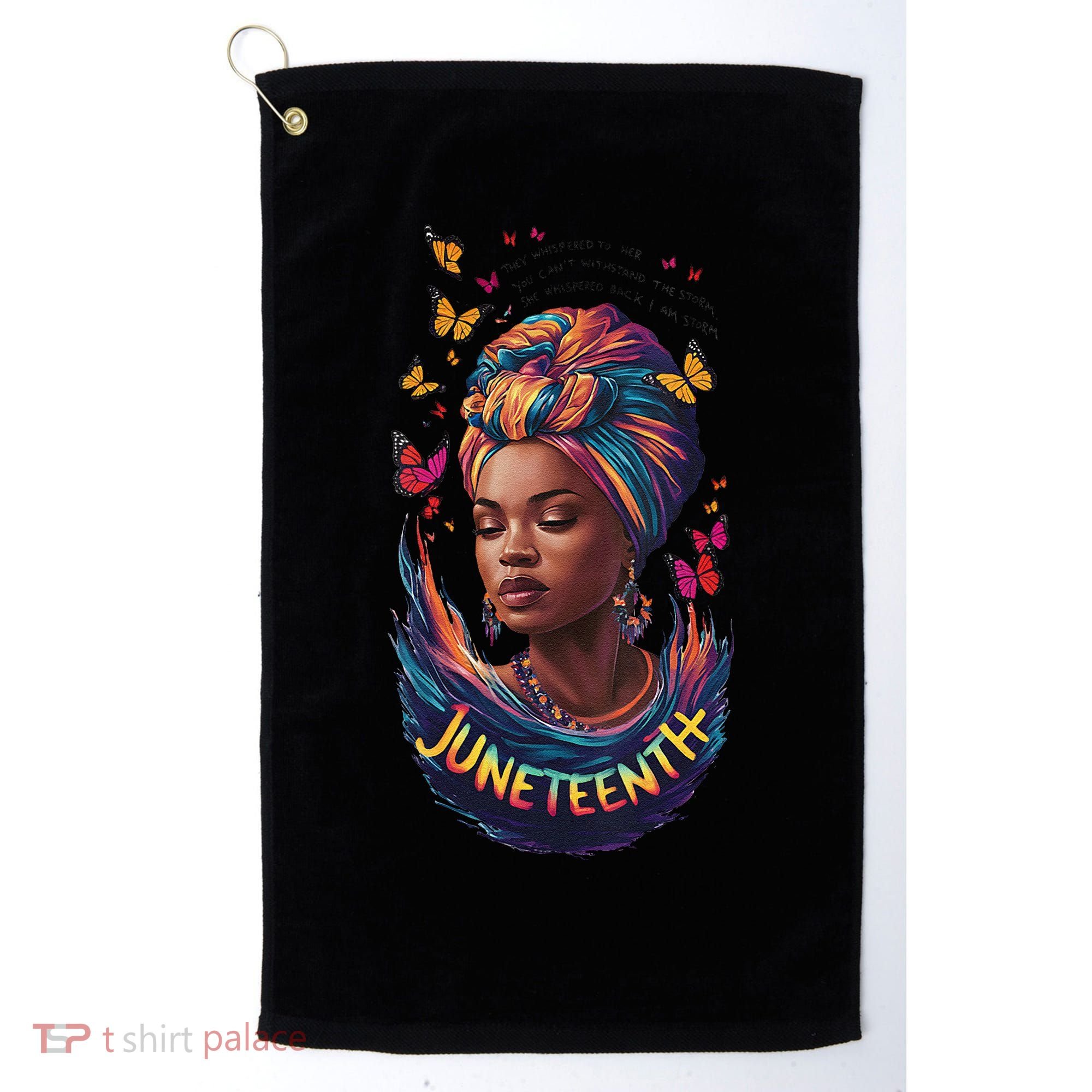 Juneteenth I Am The Storm Poem Black History Month Women Golf Towel