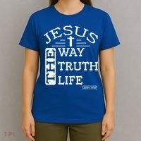Jesus I Am The Way The Truth And The Life John 14:6 Gift T-Shirt thumb 4