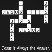 Jesus Is Always The Answer Christianity Crossword Doggie Tank thumb 4