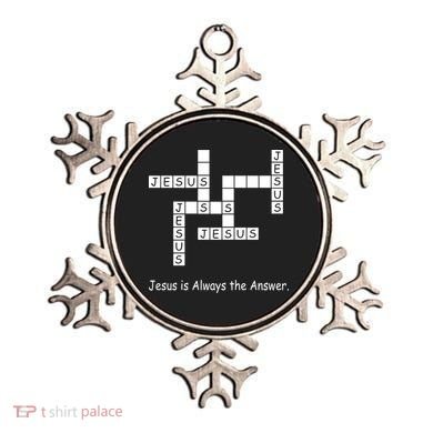 Jesus Is Always The Answer Christianity Crossword Ornament