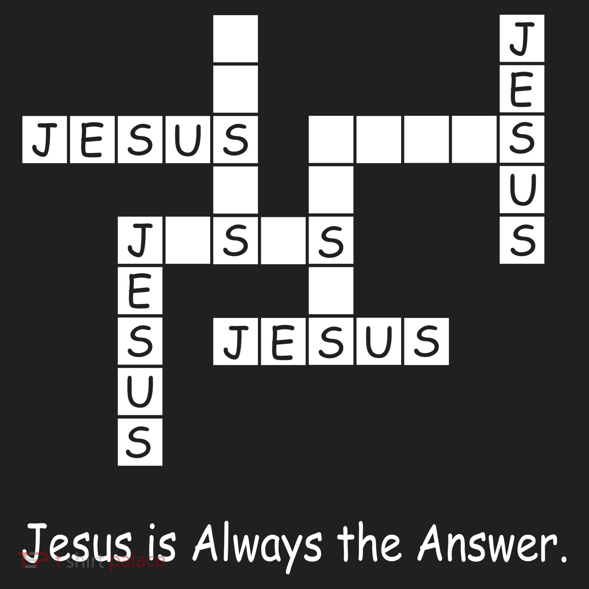 Jesus Is Always The Answer Christianity Crossword Golf Towel
