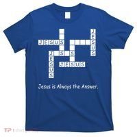 Jesus Is Always The Answer Christianity Crossword T-Shirt thumb 0