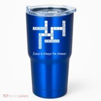 Jesus Is Always The Answer Christianity Crossword Tumbler thumb 0