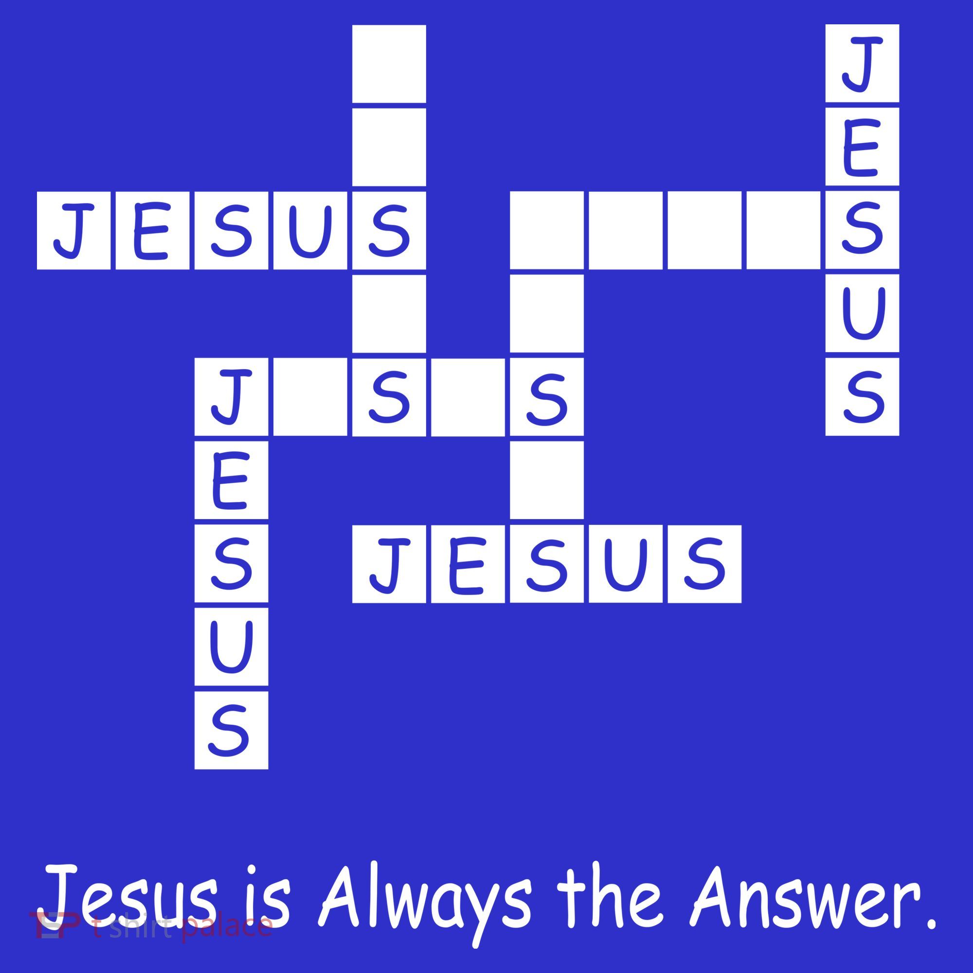 Jesus Is Always The Answer Christianity Crossword Women's Tank Top