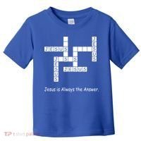 Jesus Is Always The Answer Christianity Crossword Toddler T-Shirt thumb 0