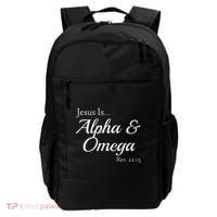 Jesus Is Alpha & Omega Revelation 2213 Backpack thumb 0