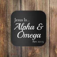 Jesus Is Alpha & Omega Revelation 2213 Coaster thumb 0