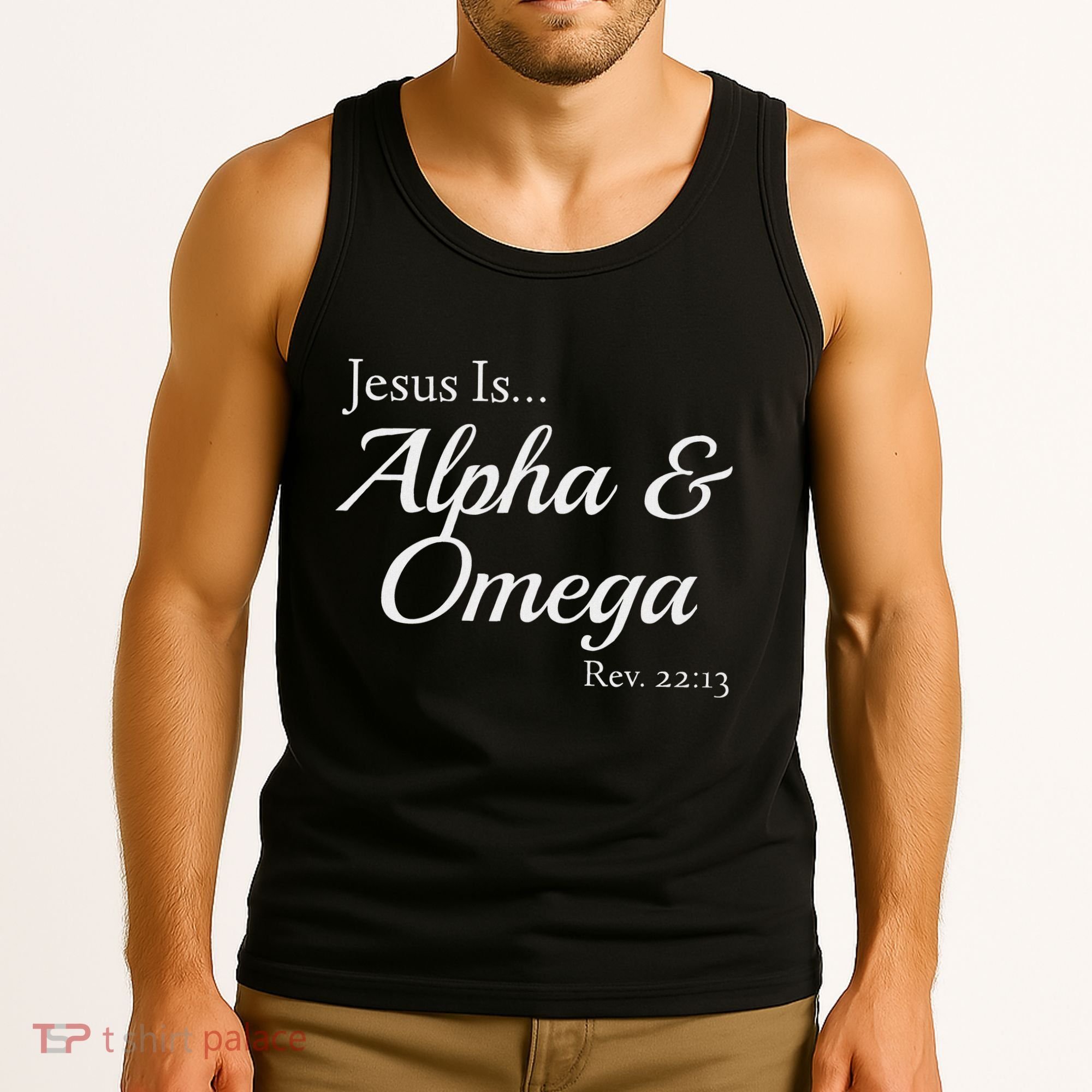 Jesus Is Alpha & Omega Revelation 2213 Tank Top