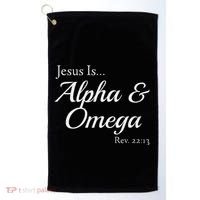 Jesus Is Alpha & Omega Revelation 2213 Golf Towel thumb 0