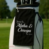 Jesus Is Alpha & Omega Revelation 2213 Golf Towel thumb 2