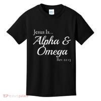 Jesus Is Alpha & Omega Revelation 2213 Kids T-Shirt thumb 0