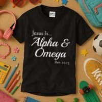 Jesus Is Alpha & Omega Revelation 2213 Kids T-Shirt thumb 3