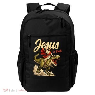Jesus Is Back Sarcasm Funny Dinosaur Backpack