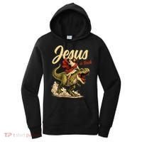 Jesus Is Back Sarcasm Funny Dinosaur Women's Hoodie thumb 0