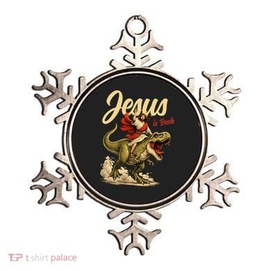 Jesus Is Back Sarcasm Funny Dinosaur Ornament