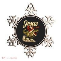 Jesus Is Back Sarcasm Funny Dinosaur Ornament thumb 0