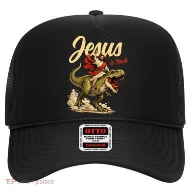 Jesus Is Back Sarcasm Funny Dinosaur Hat