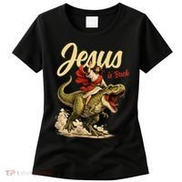 Jesus Is Back Sarcasm Funny Dinosaur Women's T-Shirt thumb 0